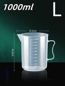 1pc Precision Graduations Plastic Measuring Cup | Heat-Resistant & Easy-To-Clean DesA-Free - Perfect For Baking & Cooking - Measures Liquids & Dry Ingredients In Milliliters - Practical Kitchen Gadget