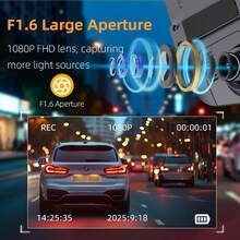 後視鏡行車記錄器 [4.19 吋汽車行車記錄器] 後視鏡錄影機 Full HD 1080P 可選 64G 記憶卡，防眩光設計，廣角夜視，倒車輔助，循環錄影，動態偵測，150mAh 電池 - 2 Camera - 查看 6