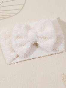 3pcs/Set Autumn/Winter New Plush Velvet Baby Headbands, Cute Bow Infant Headwraps, Solid Color Fashionable Baby Hair Accessories