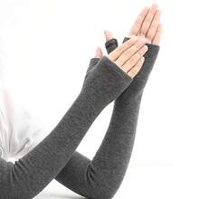 Arm Sleeves, Soft Long Gloves, Winter Wool Gloves With Thumb Hole, Unisex