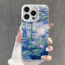 C-Claude Monet Garden Art Phone Case Cover Compatible With  17, 16, 15, 14, 13, 12, 11, Pro, XS, Max, Plus, Mini, SE White Candy Matte Shockproof Cover, Cover Compatible With  17 Case,  17 Pro Case,  17 Pro Max Case - Z1 - 查看 6