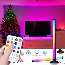 2 piezas Barra de luz LED inteligente, lámpara de mesa con cambio de color RGB, control por botón/control remoto/APP, iluminación ambiental alimentada por USB, atmósfera romántica, barras de luces LED IC RGB sincronizadas con música para PC, fiesta, habitación, sala de juegos - Barra de luz LED - Ver 4
