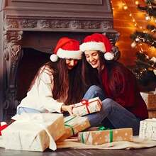 1/3 pièces Ensemble de chapeaux de Père Noël rouges moelleux avec bordure et doublure en peluche pour adultes hommes femmes - Fournitures et cadeaux pour fête de Noël et du Nouvel An, décoration de Noël festive, matériau en tissu, sans plume, sans alimentation électrique, décoration de vacances pour la maison et la cuisine - Multicolore - Voir 4