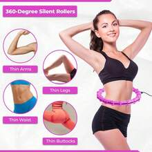 MCSWSEE  Fitness con Peso, 28 Nudos Desmontables, Aro  Entrenador Abdominal Cintura Ejercicio Fitness con Saltar Cuerda Lastrada, para Mujeres y Pricipiantes - azul - Ver 1