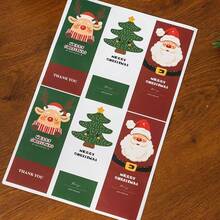 15pcs Christmas Sealing Stickers, Long Label Stickers For Gift Decoration, Baking Accessories For Cake, Cookie, And Candy Packaging Box Sealing, Self-Adhesive Stickers For Gift And Cake Box Decoration, Holiday Props Decoration, Christmas Atmosphere Decoration(The Style In The Picture Will Be Sent Randomly)