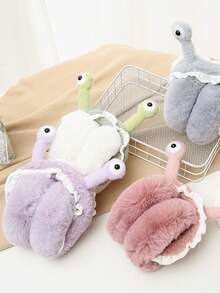 1pc Women's Cute Warm Windproof Ear Muffs, Foldable Thick Ear Warmers For Students, Cycling, Winter