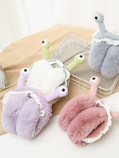 1pc Women's Cute Warm Windproof Ear Muffs, Foldable Thick Ear Warmers For Students, Cycling, Winter