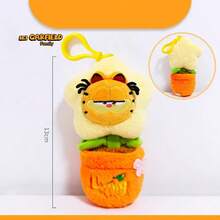 GARFIELD 6 款加菲猫可爱钥匙扣毛绒玩具软猫欧迪毛绒娃娃卡通毛绒玩具钥匙扣吊坠生日礼物