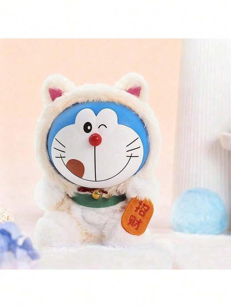 Doraemon Wishing Maneki-Neko Series Plush Blind Box | Authentic Official License | Cute & Adorable, Soft & Skin-Friendly, Warm Companionship | Themes Of Fortune, Blessing & Health | Features Doraemon Design With Cute Maneki-Neko Poses | Ideal For Daily Decor (Tabletop Ornament) Or Meaningful Holiday Gifts - Multicolor - View 3
