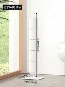 1pc Toilet Paper Holder With Spare Function, Free-Standing Toilet Paper Storage Rack For Bathroom And Toilet Spare Toilet Paper Storage