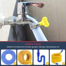 30pcs Adjustable Hose Clamp Set - Durable Plastic And Metal Structure, 8-29mm (0.31-1.16 Inch) Adjustable Clamps For Securing Hoses, Pipes And Fittings, Stylish Metal Appearance, Sturdy Construction - Yellow Handle - View 4