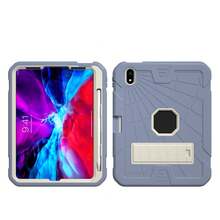 1pc Original Protective Case Suitable For IPad 10th Gen 10.9" 2022 Model And IPad 11th Gen 11" 2025 Model (A16 2025), Heavy Duty Military Grade Rugged Protective Cover With Built-In Stand, For IPad 10th Gen 10.9" 2022 Tablet - Purple and White - View 3