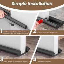 Self-Adhesive Silicone Door Sealing Strip - Noise Reduction, Waterproof, Suitable For Various Surfaces, Plastic, 1-Pack - White, Black, Or Gray 11,000 Units Sold. This Adjustable Door Draft Seal Features A Flexible, Non-Stick Bottom Seal For Gaps Under Doors, Windows, Shower Glass, And More. , Garage-Friendly, And Easy To Install - Multicolor - View 6