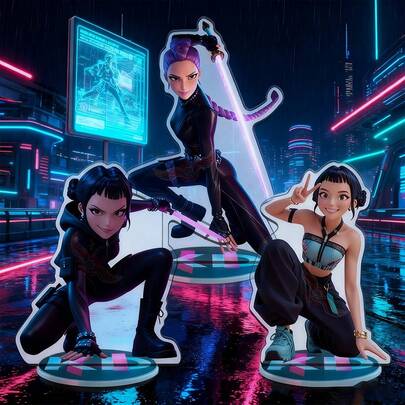 1件热销K-Pop偶像团体周边商品：高品质亚克力立牌 | 动漫风格桌面摆件，还原角色细节，适合粉丝收藏