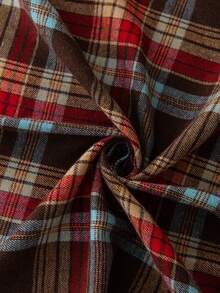 1pc Retro American Plaid Multifunctional Anti-Slip Sofa Cover Blanket With Tassels - Multicolor - View 12