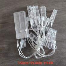 1set Photo Clip String Lights, LED Fairy Lights Clamp String, Suspend Photos, Battery Powered, For Bedroom, Wedding, Holiday, Party Decor, Gift Garden Lights Garden Decor Wedding Decor Room Decor Gifts Birthday Graduation