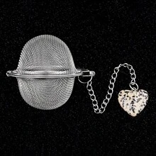 1-10pcs Natural Amethyst, Rose Quartz, Red Jade, Tiger Eye, Black Obsidian Tea Infuser, 304 Stainless Steel Tea Strainer, Tea Infuser Basket With Chain For Loose Leaf Tea, Teapot, Cooking - Multicolor - View 21