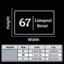 1张定制门牌号贴纸，地址标签贴纸，适用于垃圾桶、门阶、家居装饰、家用物品等，粉色贴纸，个性化夜光贴纸，乔迁礼物、圣诞礼物及其他家居用品门饰，地址贴纸 - 系列3 - 查看 13