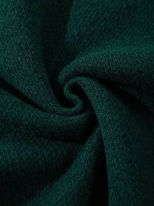 Herren lässiger, weiter Pullover in Einfarbig, Streetwear im amerikanischen Stil, Rundhalsausschnitt, Langarm, vielseitig einsetzbar, Herbst/Winter - Dunkelgrün - Übersicht 10