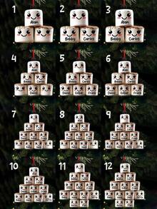 1PC Personalized Marshmallow Family Christmas Ornament Custom Name Holiday Keepsake Cute Marshmallow Couple Ornament Kids Parents Grandparents Decoration Unique 2025 Christmas Gift For Family Friends Couples And Loved Ones Christmas Christmas Decorations Room Decor Bedroom Home Decor - Multicolor - View 5