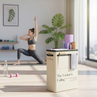 Yoga Equipment Storage Bag, Foldable Storage Basket, Yoga Mat Storage Rack, Storage Storage Box, Suitable For Family Gym Or Sports Corner. Our Size Capacity Is About 40L, Which Can Easily Accommodate Different Sizes Of Yoga Mat, Foam Shaft, Kettle Bell, Yoga Brick, Etc