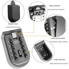 NEW Wall Mounted Outdoor Key Storage Lock Box 10 Digit Push-Button Combination.Mini Combination Outdoor Key Fixing Kit -Key Cabinet - Black - View 8