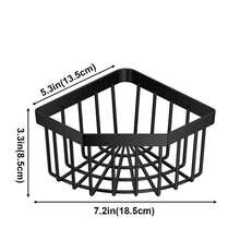 1PC Triangular Draining Basket Multi-Functional Storage Rack, Black Plastic Diamond-Shaped Model, Kitchen Small Tools, Bathroom, Kitchen Storage Rack.