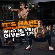 Mangos Roscados Para Mancuernas De 14/16/18/24 Pulgadas, De Cromo/Goma, Apto Para Placas De 1 Pulgada O 1.15 Pulgadas, 4 Collares De Bloqueo De Estrellas Con Adornos De Goma - 14 pulgadas - Ver 7