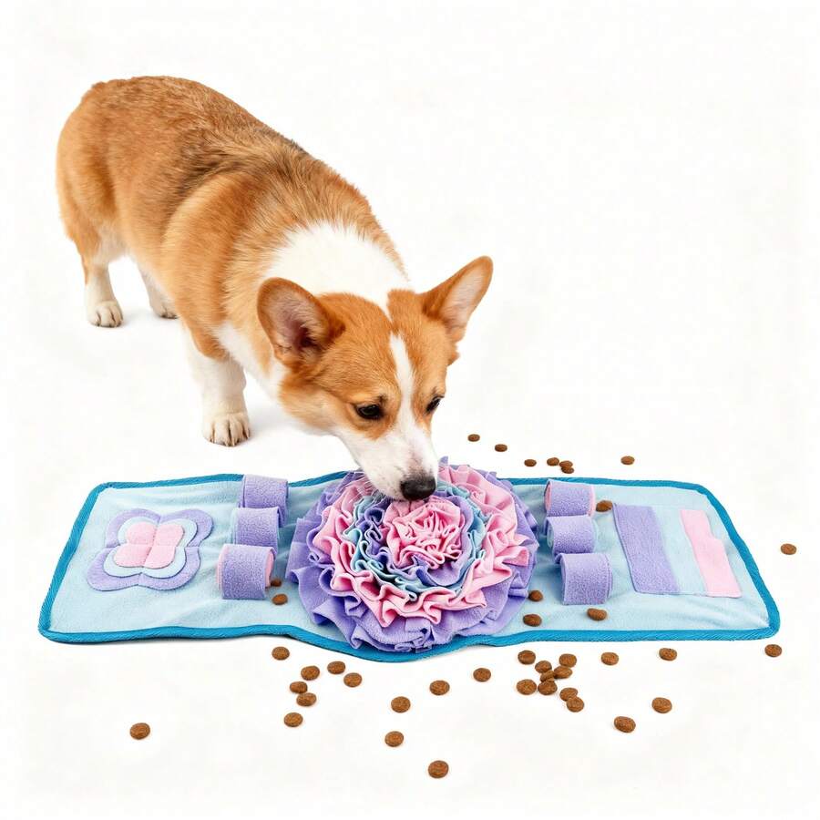 KM-P Floral Long Snuffle Mat For Dogs & Hamsters, Nose Work Training & Slow Feeding Toy
