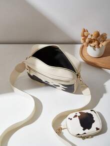 女士小方形单肩包、斜挎包、牛皮纹手提包、零钱包