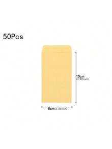 50 Bolsas de papel kraft mini sobre tarjetas de invitación de boda, tarjetas de saludo y bolsas de regalo, Navidad - Multicolor - Ver 15