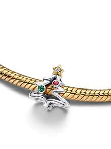 1 pezzo Braccialetto/collana creativo, versatile e delicato, con decorazioni natalizie limitate ed eleganti come cabina natalizia, corona natalizia, albero di Natale, perline natalizie, angelo di Natale, campana natalizia, ideale come regalo