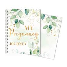 1 件装《我的孕期旅程》花卉封面设计活页夹，适合新妈妈的孕期日记，用于记录孕期检查、饮食计划和回忆 - 綠色 - 查看 8
