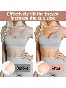 1对双面粘性胸垫 - 透气硅胶三角提拉胸垫，超强提拉，可重复使用 | 适用于无肩带文胸、比基尼文胸、泳衣文胸和运动文胸 | 舒适隐形，打造自然胸型 | 持久耐用 - 彩色 - 查看 5