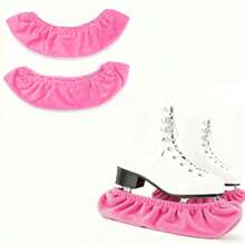 Soft Velvet Ice Skating Blade Covers, Designed For Figure Skating Shoes, With Elastic Edging To Tightly Wrap Around The Blades And Protect Them From Damage And Dirt