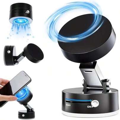 スマホホルダー 車 マグネット【最強型真空吸盤+磁力の最強コンビ】 車 スマホスタンド Mag-safe 車載 安定性 車載スマホホルダー 360°回転 多角度自由調節 片手操作 1秒で着脱 折りたたみ式 スマホ車載ホルダー &Android多機種と多車種が対応