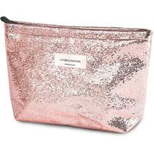 闪亮化妆包，亮片化妆包，金属手拿包，光泽晚宴包，大容量女士旅行收纳包，便携式洗漱包，适合派对、婚礼、日常使用