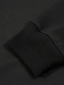 Men's Chicano Style Clown Mask And Blue Low-Cut Hoodie - "Laugh First, Cry Later" Pattern Print, Oversized Hip-Hop Street Style Sweatshirt, Clown Face And Crying Clown Design, Soft And Comfortable Pullover Suitable For Daily Wear, Theme Events, And Gifts (Machine Washable) - Clown Themed Clothing Accessories - 黑色 - 查看 3