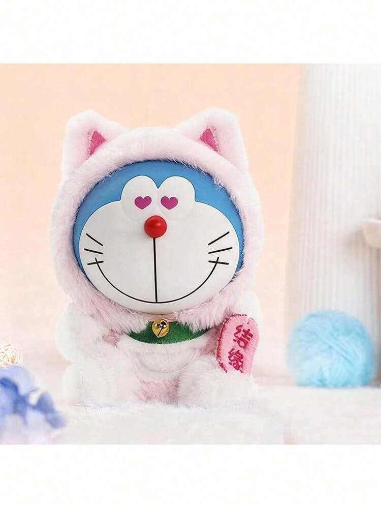 Doraemon Wishing Maneki-Neko Series Plush Blind Box | Authentic Official License | Cute & Adorable, Soft & Skin-Friendly, Warm Companionship | Themes Of Fortune, Blessing & Health | Features Doraemon Design With Cute Maneki-Neko Poses | Ideal For Daily Decor (Tabletop Ornament) Or Meaningful Holiday Gifts - Multicolor - View 5