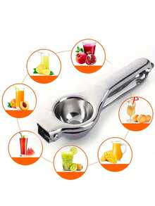 Heavy-Duty Stainless Steel Lemon Juicer With Ergonomic Lever Handle & Large Capacity Bowl - Heavy-Duty 403 Stainless Steel, Efficient Lever-Operated Press For Citrus Fruits, Apples, Pears - Easy-Clean Design, Sturdy Base & Stable Lever Mechanism - Multicolor - View 6