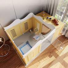 Pet Fence, Dog Barrier With Litter Box, Indoor Use For Small/Medium Dogs, Freestanding Combination Dog Crate - Multicolor - View 2