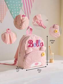 1 Peça Mochila Infantil Personalizada, Mochila Personalizada para Crianças Pequenas, Presente Comemorativo de Volta às Aulas para Crianças - Multicolorido 3 - Visão 3