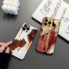 Funda de teléfono con diseño de arte oxidado compatible con iPhone 17, 15, 16, 13 Pro Max, 14, 12, 11, XR, X, 8, 7, 6 Plus. Cubierta trasera de lujo, compatible con funda para iPhone 17, funda para iPhone 17 Pro, funda para iPhone 17 Pro Max - Negro 6 - Ver 1