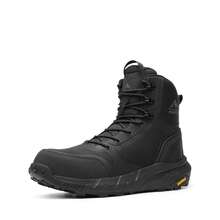 Metrostrike-Nano Men's 8" Composite Toe Safety Work Boots, Lightweight Side Zip ASTM F2412-24 & F2913-24 Boots For Construction Warehouse - Black - View 5