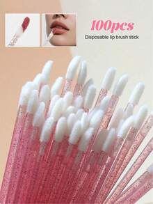 100pcs/50pcs/25pcs Professional Lip And Eyelash Brushes - High-Quality Disposable, Sparkling Crystal Lashes, Ultra-Fine Micro Brushes For Precise Eyelash Extension Applicator And Gentle Makeup Cleaner - Beauty Makeup Tools - Multicolor - View 4
