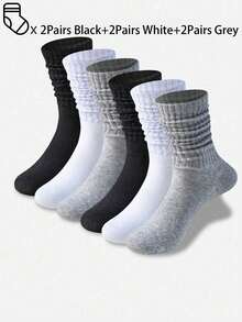 3 Pairs/6 Pairs/10pairs/20 Pairs Of Autumn And Winter Pile Socks, Open Knitted Socks, Open Socks, Men's Tight Middle Tube Socks, Tight Long Socks, Fall - Multicolor - View 18