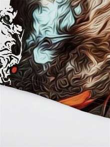 舒适鲜艳狼纹全印花圆领短袖衬衫 - 男士时尚图案印花，适合日常休闲户外活动和居家活动 - 彩色 - 查看 5