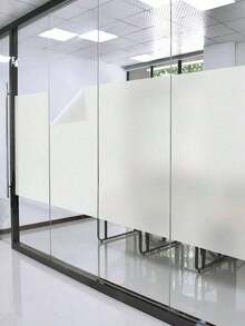 1 Roll Static Cling Glass Film, UV And Glare Blocking Window Film Sticker For Home And Bathroom, Removable Indoor Decorative Film For Day And Night, Solid Color