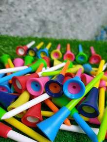 10-20pcs Random Color Golf Spikes, Rubber Tees - Multicolor - View 1