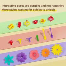 Flower Garden Building, Educational STEM Garden Play Set, Flower Stacking, Perfect Gift Christmas Gifts Color Block Color Blocks - 彩色 - 查看 10